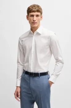Мужская белая рубашка Белый 39 BOSS 50479922;100