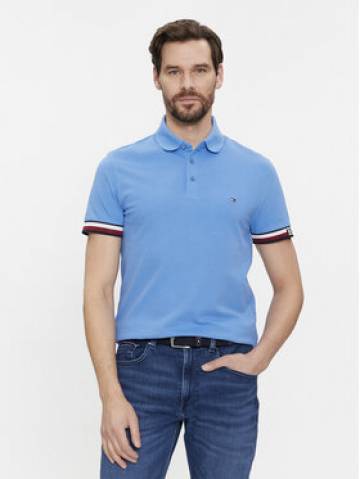 Tommy Hilfiger Поло Monotype Flag MW0MW33585 Голубий Slim Fit Tommy Hilfiger Поло Monotype Flag MW0MW33585 Голубий Slim Fit