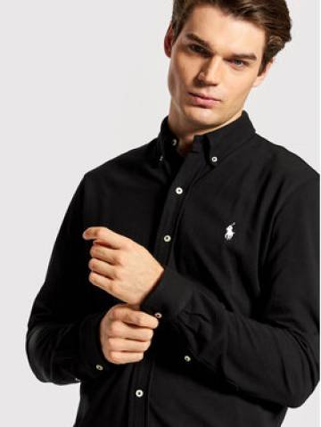 Polo Ralph Lauren Сорочка Pique 710654408 Чорний Regular Fit Polo Ralph Lauren Сорочка Pique 710654408 Чорний Regular Fit