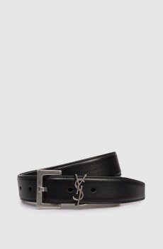 Черный кожаный ремень Cassandre