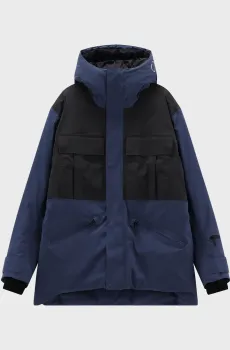 Мужская темно-синяя лыжная куртка FIX HOOD FEEL WARM Синий L CMP 35W4577-L661