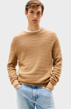 Мужской бежевый джемпер STRIPE STRUCTURE Бежевый XL Tommy Hilfiger MW0MW39535