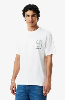Мужская белая футболка Белый L-XL Lacoste TH1433001