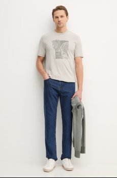 Хлопковая футболка BOSS Orange Te_Imprint