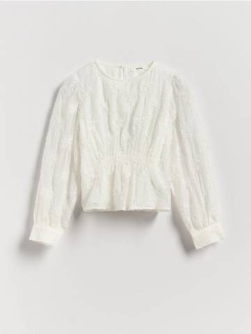 Reserved - Вишита блузка - кремовий - 454FW-01X