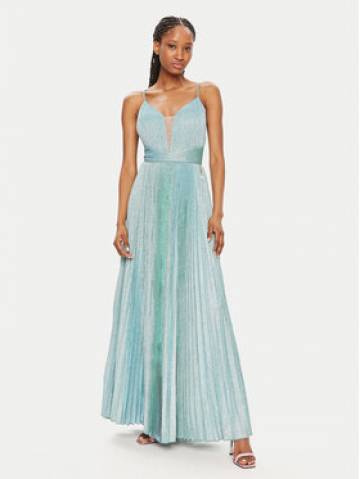 Fracomina Вечірня сукня FQ24SD3025W668F9 Бірюзовий Slim Fit Fracomina Вечірня сукня FQ24SD3025W668F9 Бірюзовий Slim Fit