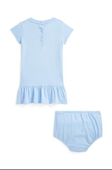 Детское хлопковое платье Polo Ralph Lauren