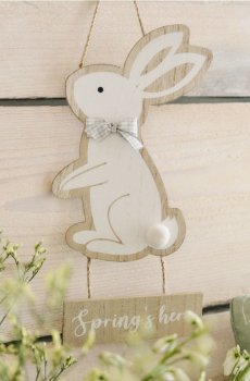 Великодня прикраса у формі зайчика - різнобарвний