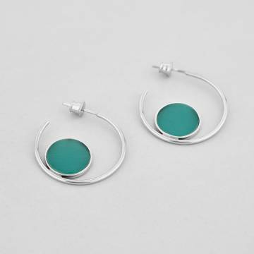 Серебряные серьги Minimal 1700-green Серебряные серьги Minimal 1700-green