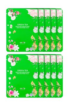 Увлажняющая тканевая маска для лица Eyenlip Moisture Essence Mask Green Tea, 10*25 мл