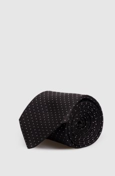 Черный галстук из шелка