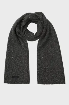 Мужской темно-серый шерстяной шарф WOOL MELANGE Серый ONESIZE Calvin Klein K50K512370