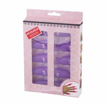 Набор клипсов-зажимов для снятия гель-лака Nails Molekula Professional фиолетовые, 10 шт Набор клипсов-зажимов для снятия гель-лака Nails Molekula Professional фиолетовые, 10 шт