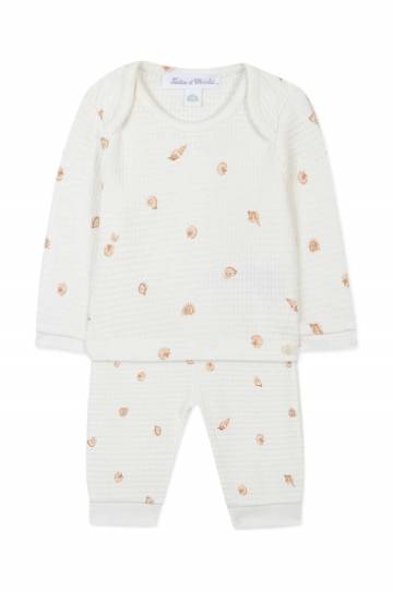 Детская хлопковая пижама Tartine et Chocolat цвет белый узор