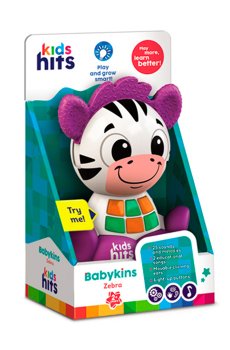 Развивающая музыкальная игрушка Kids Hits Babykins Зебра, в коробке, от 2 лет, 13.2*21*8 см (KH10/004)