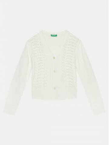 United Colors Of Benetton Кардиган 1370C601Q Білий Regular Fit United Colors Of Benetton Кардиган 1370C601Q Білий Regular Fit