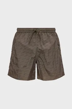 Мужские коричневые плавательные шорты с узором SPORT-41-UTLT Коричневый XL Diesel A20540 0HJBM