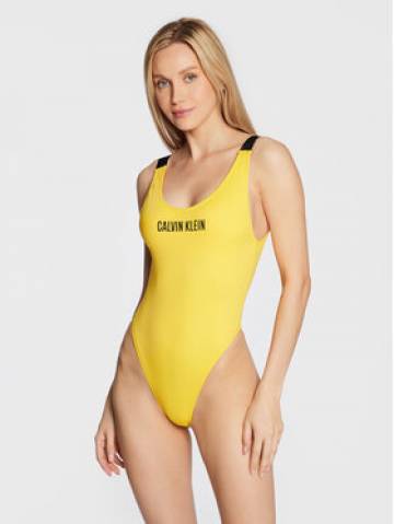 Calvin Klein Swimwear Купальник Intense Power KW0KW01597 Жовтий Calvin Klein Swimwear Купальник Intense Power KW0KW01597 Жовтий