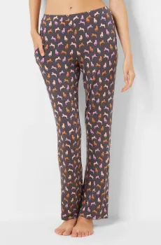 Женские темно-серые брюки с узором CIYAH Серый S Etam 6541411