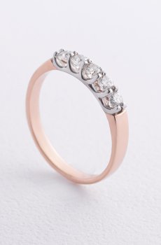 Золотое кольцо с бриллиантами 12055аг