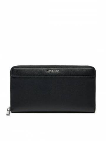 Calvin Klein Великий жіночий гаманець Ck Must Xl Zip Around_Caviar K60K613070 Чорний Calvin Klein Великий жіночий гаманець Ck Must Xl Zip Around_Caviar K60K613070 Чорний