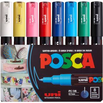 Набір маркерів UNI Posca 8 шт (PC-1M 8C) Набір маркерів UNI Posca 8 шт (PC-1M 8C)