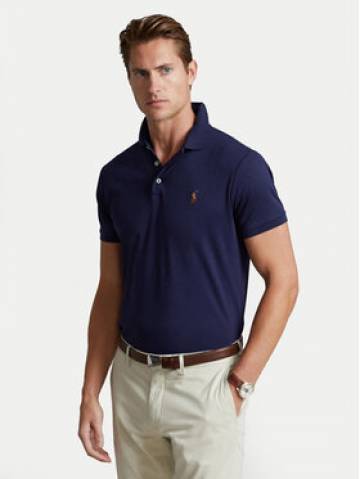 Polo Ralph Lauren Поло 710713130006 Cиній Custom Slim Fit Polo Ralph Lauren Поло 710713130006 Cиній Custom Slim Fit