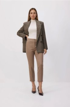 Reserved - LADIES` TROUSERS - кавовий - 183IS-84X