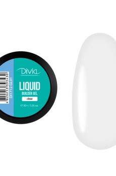 Уценка! Гель для наращивания ногтей Divia Liquid Builder Gel GL01 Clear, 30 г
