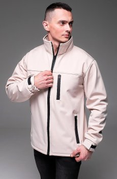 Чоловіча куртка на флісі бежева RA-2225-beige