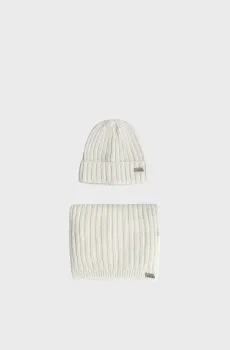 Мужской набор аксессуаров (шапка, шарф) Белый ONESIZE Karl Lagerfeld 564321.805700;80
