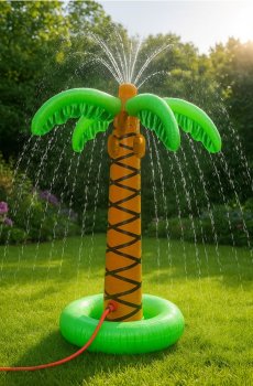 Надувна іграшка, що розбризкує воду у формі пальми - різнобарвний