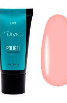 Полигель для наращивания ногтей Divia Polygel 009, 15 г
