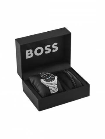 BOSS Набір годинник і браслет Strike - Gift Set 1570180 Срібний BOSS Набір годинник і браслет Strike - Gift Set 1570180 Срібний