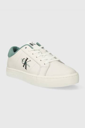 Кожаные кроссовки Calvin Klein Jeans CLASSIC CUPSOLE LOW ML LTH цвет белый YM0YM00864 Кожаные кроссовки Calvin Klein Jeans CLASSIC CUPSOLE LOW ML LTH цвет белый YM0YM00864