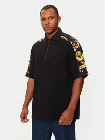 Versace Jeans Couture Поло 77GAG631 Чорний Relaxed Fit Versace Jeans Couture Поло 77GAG631 Чорний Relaxed Fit