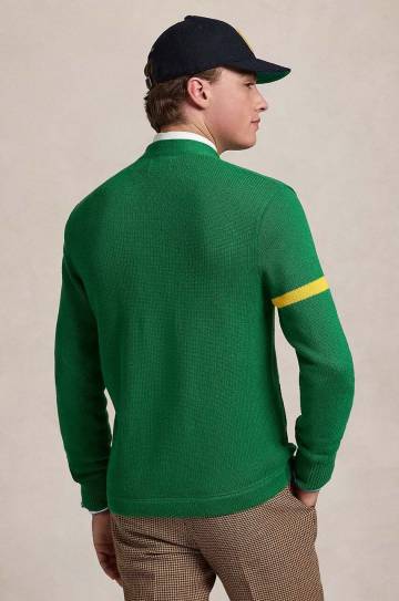 Хлопковый кардиган Polo Ralph Lauren Longsleeve цвет зелёный 710949299 Хлопковый кардиган Polo Ralph Lauren Longsleeve цвет зелёный 710949299