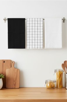 Набір кухонних рушників 3 шт. - чорний