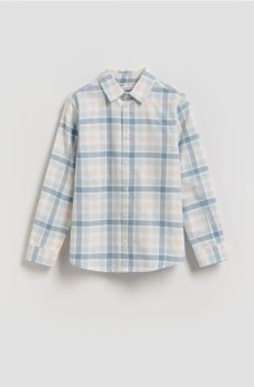 Reserved - Бавовняна картата сорочка - світло-блакитний - 499HW-50X
