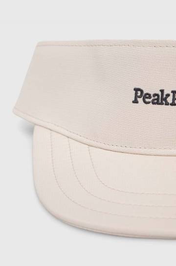 Козырек от солнца Peak Performance цвет бежевый с аппликацией Козырек от солнца Peak Performance цвет бежевый с аппликацией