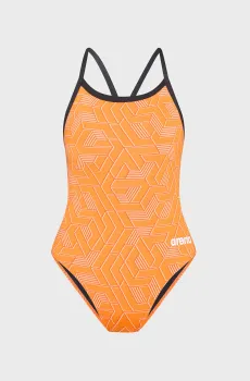 Женский оранжевый купальник с узором ESCAPE SWIMSUIT CHALLENGE BACK Оранжевый 42 Arena 007739-300