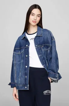 Женская синяя джинсовая куртка DAISY OVR JACKET RWB Синий XS Tommy Jeans DW0DW19745