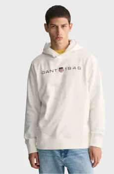 Мужское белое худи PRINTED GRAPHIC Белый XXL Gant 2003244