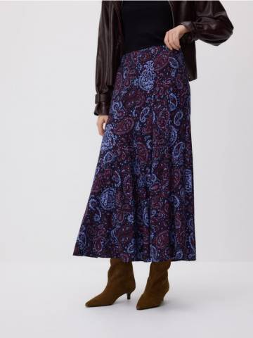 Reserved - Спідниця з оригінальним візерунком - різнобарвний - 404HL-MLC