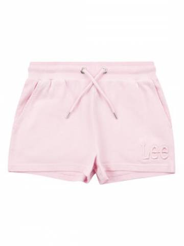 Lee Шорти з тканини Acid Wash LEG5094 Рожевий Regular Fit Lee Шорти з тканини Acid Wash LEG5094 Рожевий Regular Fit