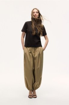 Reserved - Футболка з мерсеризованої бавовни - коричневий - 2292T-88X