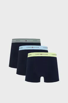 Мужские темно-синие боксеры 3P WB TRUNK Синий S Tommy Hilfiger UM0UM02763