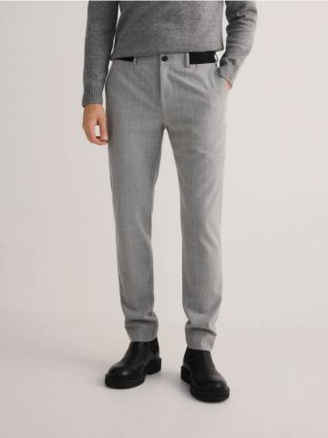 Reserved - Картаті штани-чиноси - світло-сірий - 640DR-09P