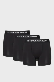 Мужские черные боксеры (3 шт) Boxer briefs Черный S G-Star RAW D23771,D516