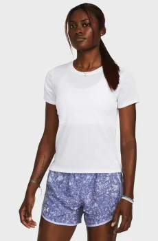 Женская белая футболка UA LAUNCH SHORTSLEEVE Белый M Under Armour 1382434-100